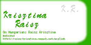 krisztina raisz business card